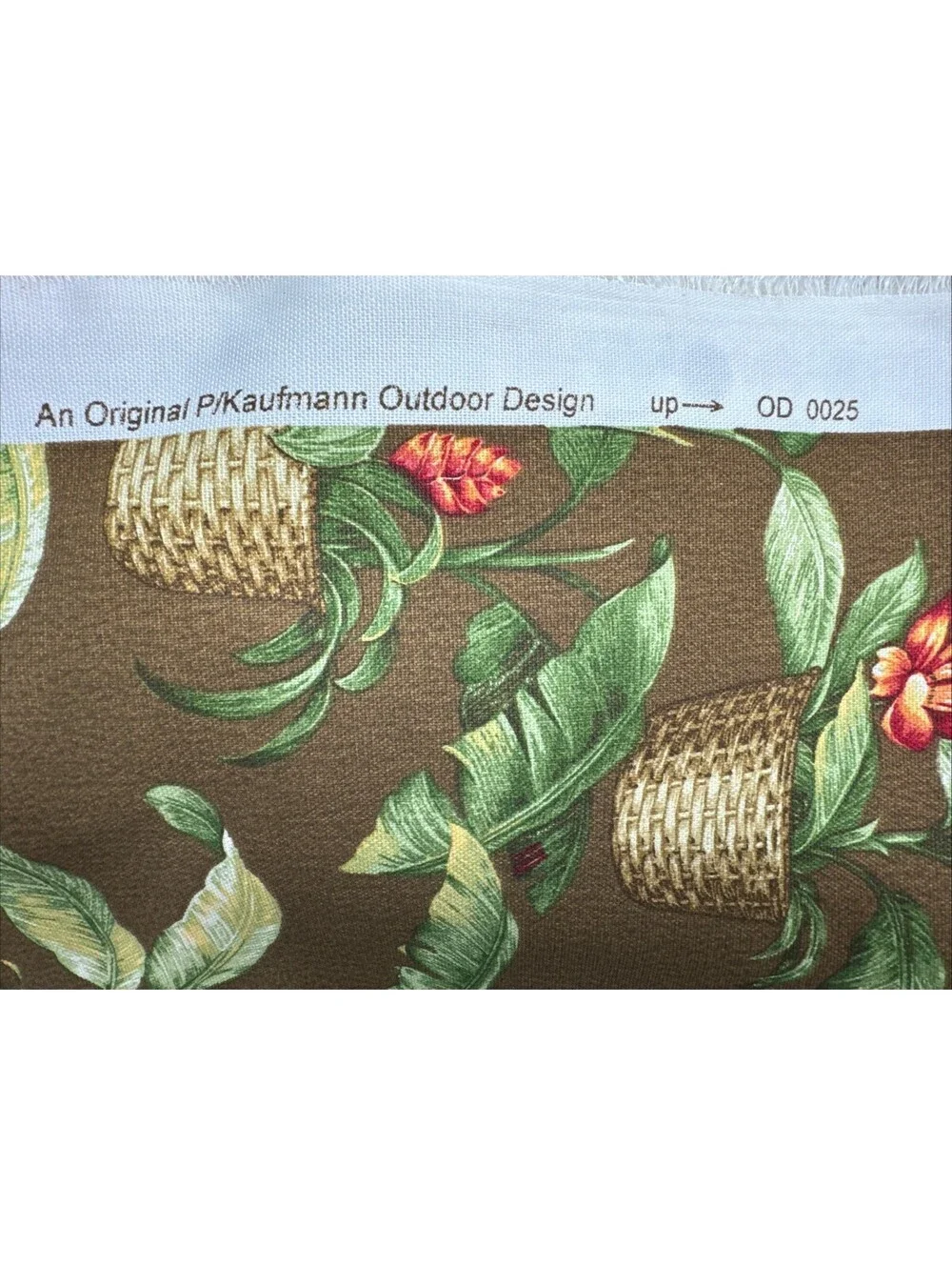 P KAUFMANN 4+ Yards Outdoor Tropical Print Palm Leaves Upholstery Fabric 148x54”